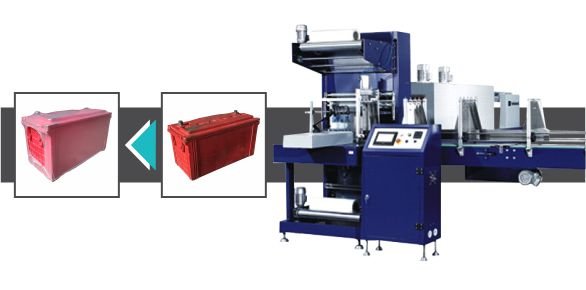 Automatic Battery Shrink Wrapping Machine by Innovative WrapTech Pvt. Ltd. for safe and tamper-proof battery packaging.