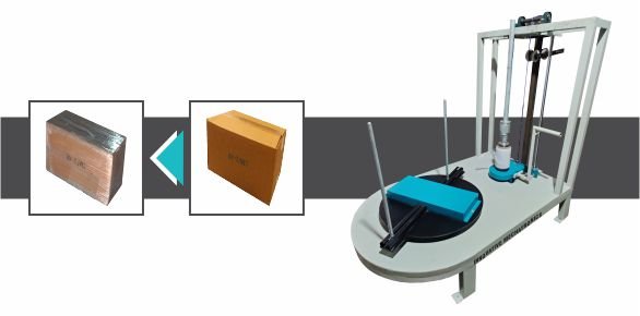 Box Stretch Wrapping Machine with Up-Down System by Innovative WrapTech Pvt. Ltd. for efficient industrial box packaging.