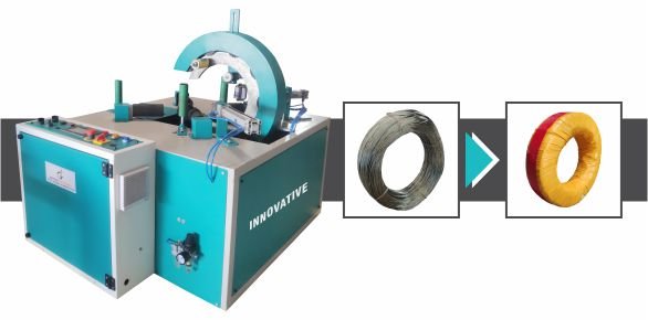 Cable Wrapping Machine by Innovative WrapTech Pvt. Ltd. for secure and efficient cable coil packaging.