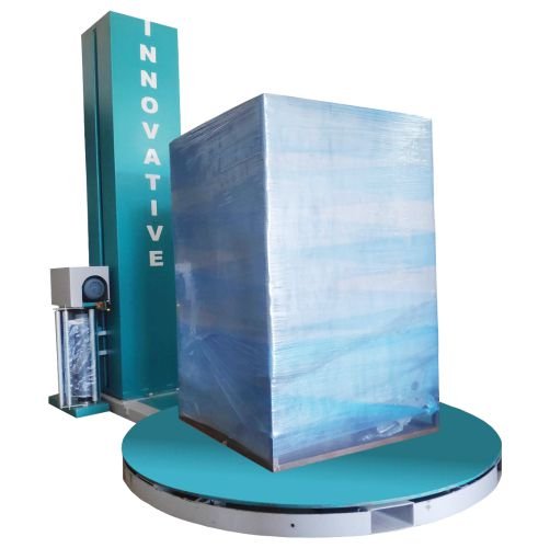 M Type Pallet Stretch Wrapping Machine used for secure pallet load wrapping in industrial packaging