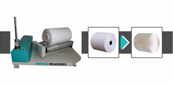 Simple Reel Stretch Wrapping Machine for secure stretch film packaging of paper, plastic, textile, and industrial reels