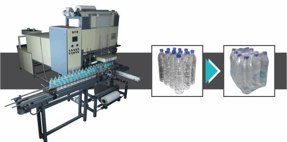 Shrink Wrapping Machine for Water Bottles by Innovative WrapTech Pvt. Ltd. for secure, high-speed bottle packaging.