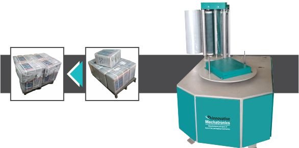 Automatic Carton Manufacturing Wrapping Machine by Innovative WrapTech Pvt. Ltd. for efficient carton packaging.
