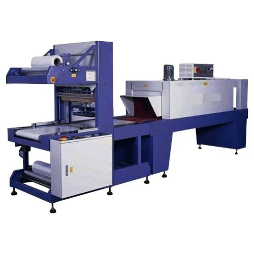Automatic A4 Paper Box Shrink Wrapping Machine from Innovative WrapTech Pvt. Ltd., used for high-speed industrial carton packaging.