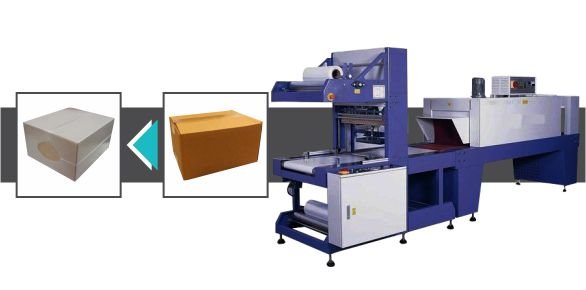Automatic Carton Shrink Wrapping Machine by Innovative WrapTech Pvt. Ltd. for secure, high-speed carton packaging.