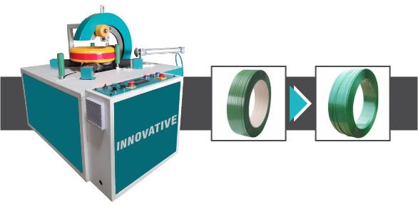 Big Bearing Coil Packing Machine for secure stretch film packaging of large industrial bearing coils by Innovative WrapTech Pvt. Ltd.