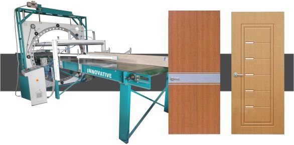 Big Door Stretch Packing Machine by Innovative WrapTech Pvt. Ltd. for secure, efficient, and protective door packaging.