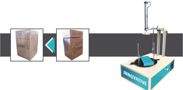 Box Wrapping Machine with Holding System by Innovative WrapTech Pvt. Ltd. for stable and efficient carton packaging.