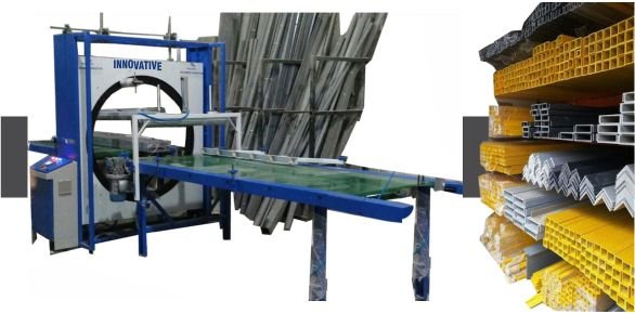 FRP Profile Stretch Wrapping Machine by Innovative WrapTech Pvt. Ltd. for secure and efficient FRP profile packaging.