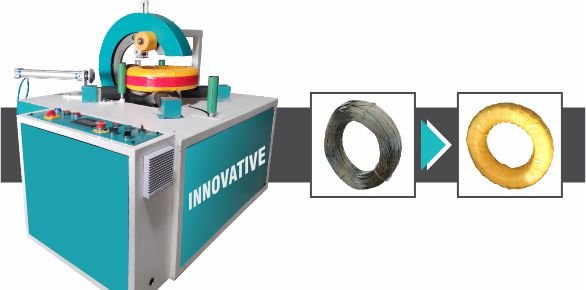 PET Strap Coil Wrapping Machine for secure stretch film wrapping of PET strap coils used in industrial packaging