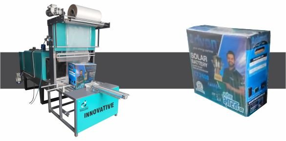 Industrial shrink wrapping machine with competitive price for automatic packaging applications.