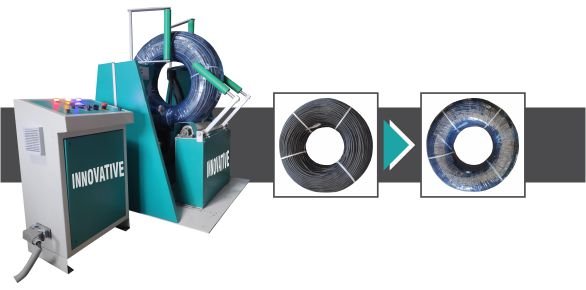 Hydrology Drip Pipe Packing Machine for secure stretch film wrapping of drip irrigation pipe coils