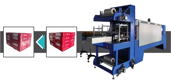 Automatic A4 Paper Box Shrink Wrapping Machine by Innovative WrapTech Pvt. Ltd. for secure and high-speed paper box packaging.