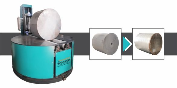 Paper Reel Wrapping Machine by Innovative WrapTech Pvt. Ltd. for secure and efficient paper reel packaging.