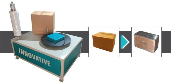 Industrial Carton Wrapping Machine for automatic stretch wrapping and secure carton box packaging.
