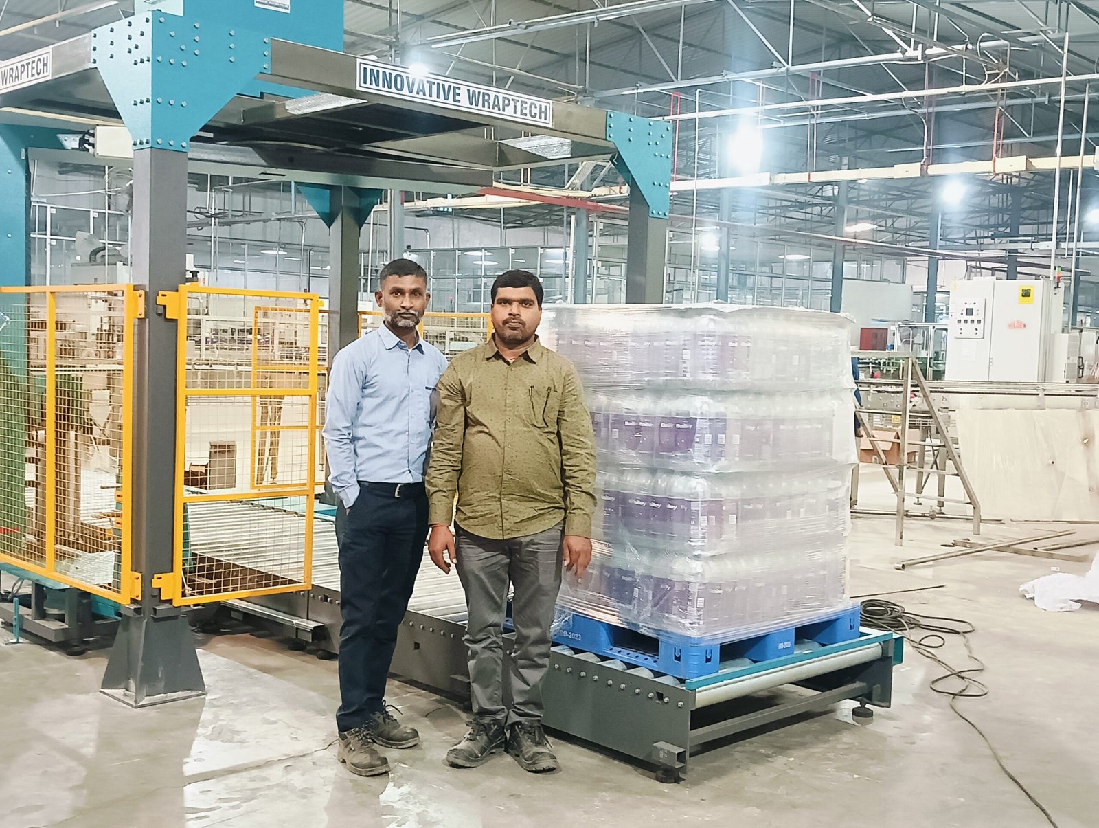 Wrapping machine installation at customer site by Innovative Wraptech