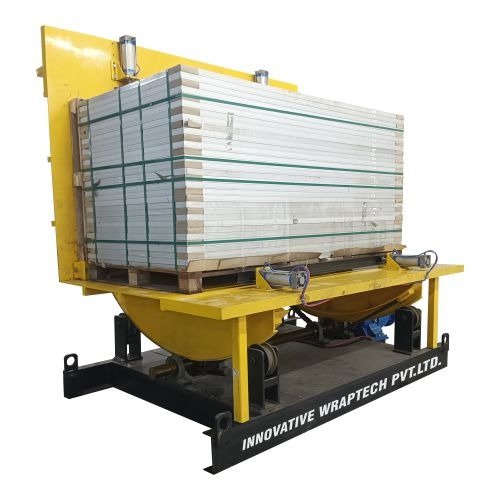 Heavy-duty hydraulic coil tilter and tilting machine manufactured by Innovative Wraptech Pvt. Ltd. for industrial material handling.
